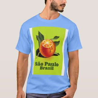 Also Paulo Brazil Orange Reiseplakat T-Shirt