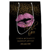 Also Pink Glitzer Lipstick - Danke Mittlere Geschenktüte (Vorderseite)