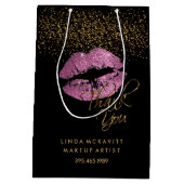 Also Pink Glitzer Lipstick - Danke Mittlere Geschenktüte (Rückseite)