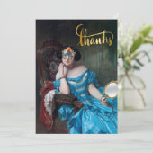 Also Posh Masquerade Glückwunsch Geburtstag Dankes Dankeskarte (Stehend Vorderseite)