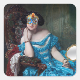 Also Posh Masquerade Quadratischer Aufkleber