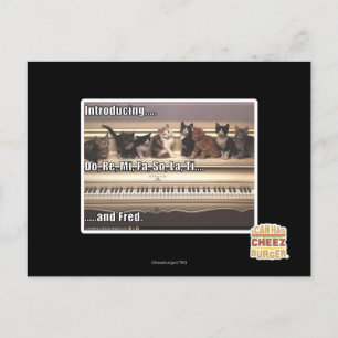 Also, Re, Mi, Fa, also, La, Ti, Fred Postkarte