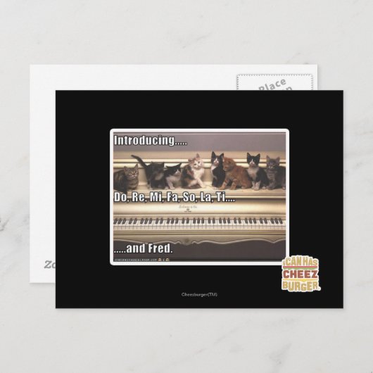 Also, Re, Mi, Fa, also, La, Ti, Fred Postkarte (Vorne/Hinten)