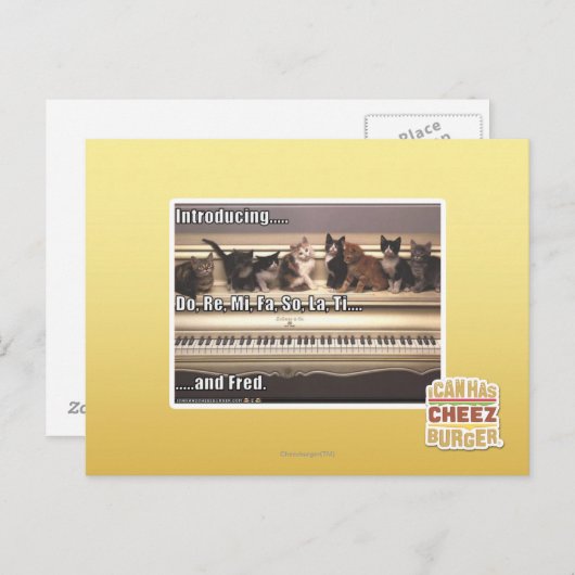 Also, Re, Mi, Fa, also, La, Ti, Fred Postkarte (Vorne/Hinten)