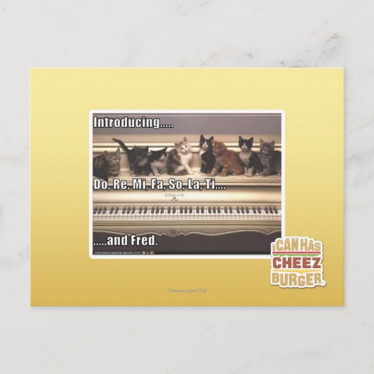 Also, Re, Mi, Fa, also, La, Ti, Fred Postkarte (Vorderseite)