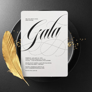 Also, Scripty Minimalistisch Gala Einladung