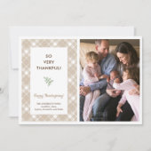 Also sehr dankbar | Geburtsankündigung Erntedank Feiertagskarte (Vorderseite)