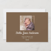 Also sehr dankbar | Geburtsankündigung Erntedank Feiertagskarte (Rückseite)