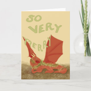 Also sehr froh, Red Dragon, Grußkarte Dankeskarte