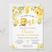 Also süß, eine Niedliche Biene zu sein 1. Geburtst Einladung (Vorderseite)