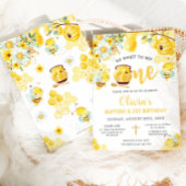 Also süß, eine Niedliche Biene zu sein 1. Geburtst Einladung