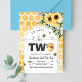 Also süß zu zwei Bienen-Thema Party erste Geburtst Einladung
