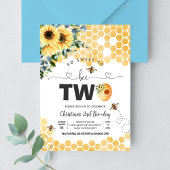 Also süß zu zwei Bienen-Thema Party erste Geburtst Einladung