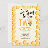 Also, süß zu zwei Mädchen Jungen am ersten Geburts Einladung (Vorderseite)