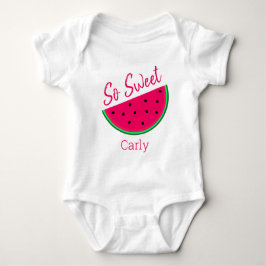 Also süße, personalisierte niedliche Wassermelone Baby Strampler