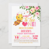 Also, Sweet to Bee One Einladung zum ersten Geburt (Vorderseite)