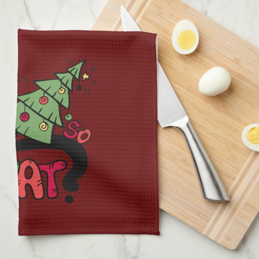 Also, was Weihnachten Teetuch Geschirrtuch (Viertel Falte)