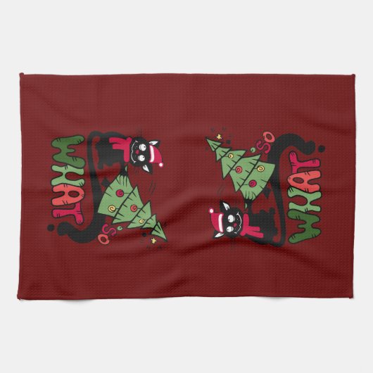 Also, was Weihnachten Teetuch Geschirrtuch (Horizontal)