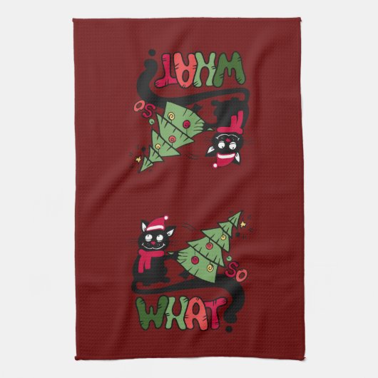 Also, was Weihnachten Teetuch Geschirrtuch (Vertikal)