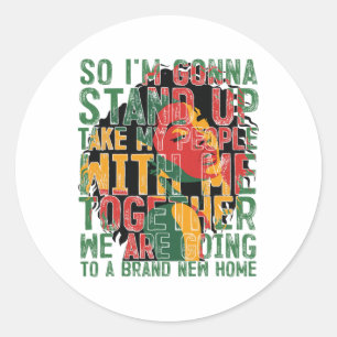 Also Werde Ich Aufstehen Shirt Black History Month Runder Aufkleber