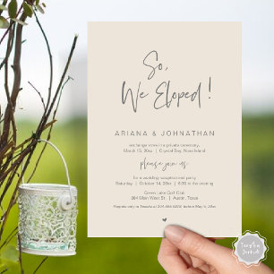 Also, wir haben ein modernes Hochzeitsessen Einladung