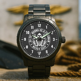 Also wollen Sie ein Froschmann "NIE AUFGEBEN" Patc Armbanduhr