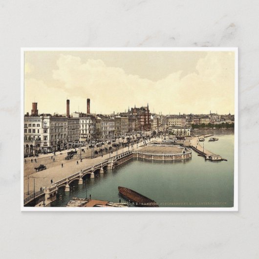 Alster Pavillon, Jungfernstieg, Hamburg, Deutschla Postkarte (Vorderseite)