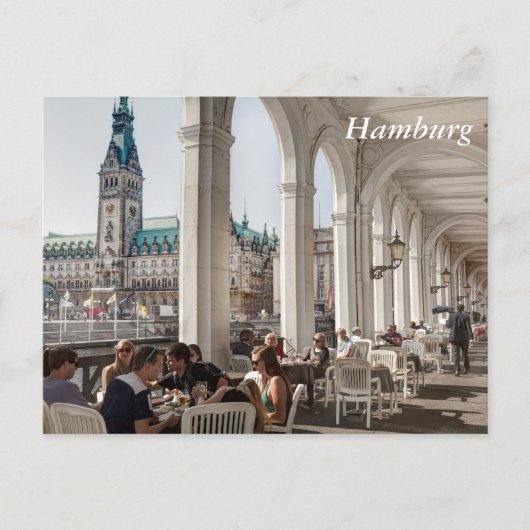 Alsterarkaden, Hamburg Postkarte (Vorderseite)