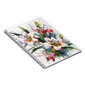 Alstroemeria - Aquarellblumen Notizblock (Rechte Seite)