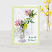 Alstroemeria Blume 12x18 Faltkarte Karte (Gelbe Blume)