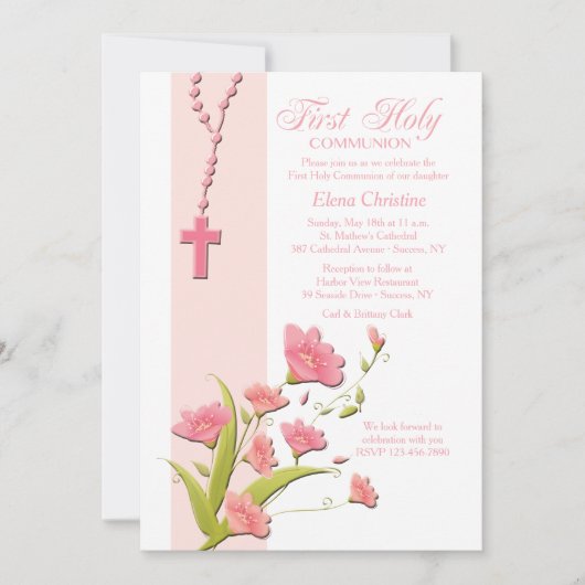 Alstroemeria-Blumen-Einladung Einladung (Vorderseite)