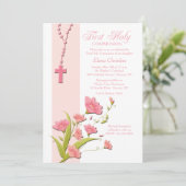 Alstroemeria-Blumen-Einladung Einladung (Stehend Vorderseite)