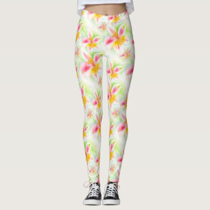 Alstroemeria floral Peruanische Lilie Leggings
