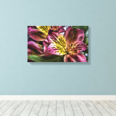 Alstroemeria Peruvian Lily Blume Canvas Print Leinwanddruck (Insitu (Holzboden))