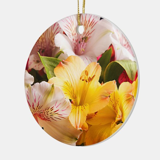 Alstroemeria-Verzierung Keramik Ornament (Links)