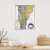 Alt 1814 Vermont Karte Poster (Küche)