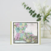 Alt 1848 Louisiana Karte (Stehend Vorderseite)
