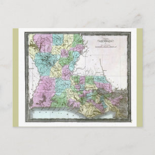 Alt 1848 Louisiana Karte