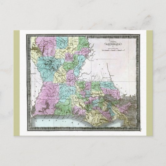 Alt 1848 Louisiana Karte (Vorderseite)