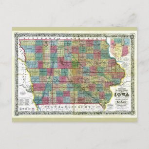 Alt 1856 Iowa Karte