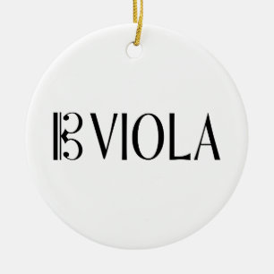 Alt-Clef u. Viola Keramik Ornament
