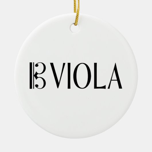 Alt-Clef u. Viola Keramik Ornament (Vorne)
