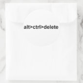 alt>ctrl>Aufkleber löschen Runder Aufkleber (Tasche)