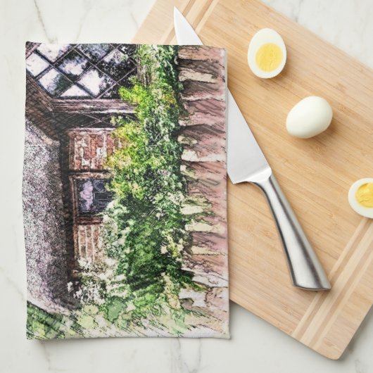 ALT ENGLAND GESCHIRRTUCH (Viertel Falte)