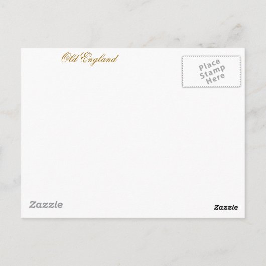ALT ENGLAND POSTKARTE (Rückseite)