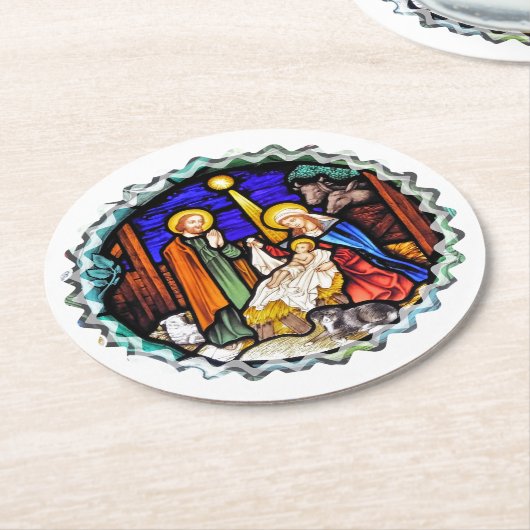 ALT ENGLAND RUNDER PAPPUNTERSETZER (Angewinkelt)