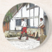 ALT ENGLAND SANDSTEIN UNTERSETZER (Vorne)