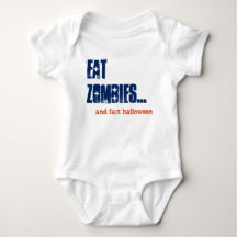 Alt Funny Baby Eat Zombies Halloween Baby Grow