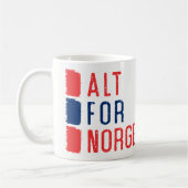 Alt für Norge, Norwegische Motto-Tasse Kaffeetasse (Links)
