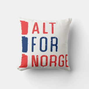 Alt für Norge Throw Kissen, norwegisches Motto Kissen